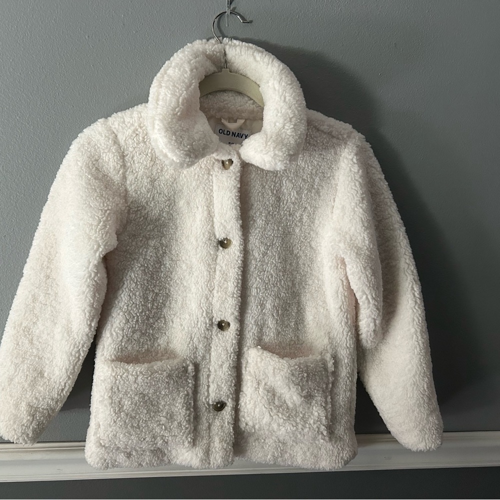 NWT Old Navy Off-White Sherpa Jacket